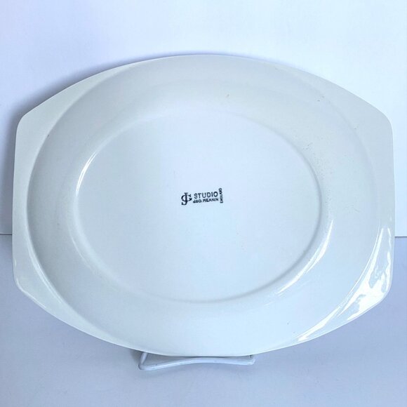 D Schultz Irises Hand Painted JG Meakin Studio England Serving Dish 12x9.5x1in - Picture 6 of 11